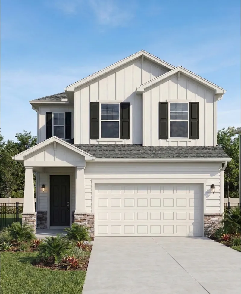 Traditional style home, design render